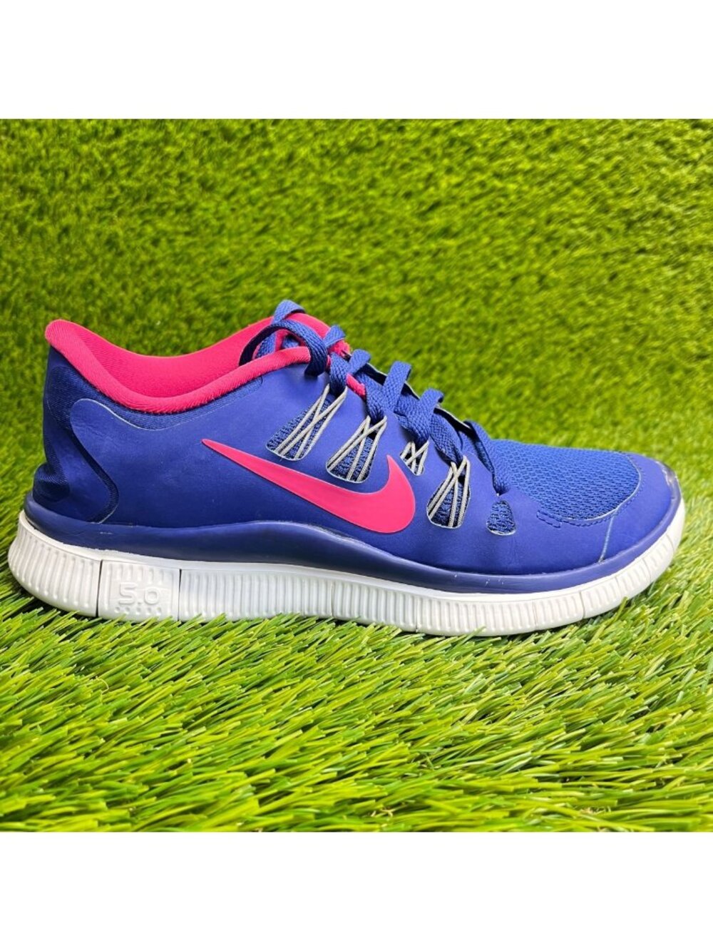 Nike Free 5.0 Womens Size 7 Purple Blue Pink Running Walking Shoes Sneakers
